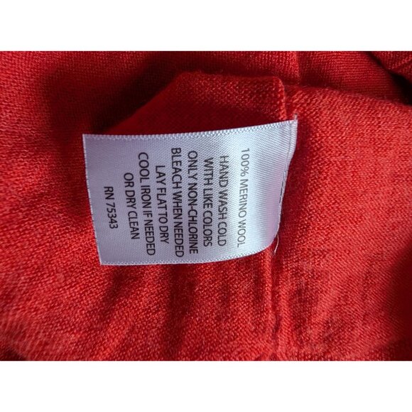 Cynthia Rowley Womens Orange Extrafine Merino Wool Sweater Small - Picture 8 of 8